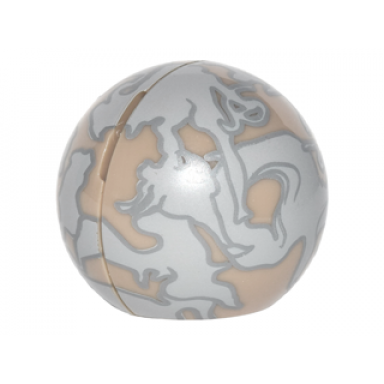 dark tan cylinder hemisphere 2 x 2 with armillary sphere pattern