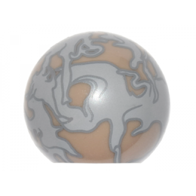 dark tan cylinder hemisphere 2 x 2 with cutout with armillary sphere right pattern