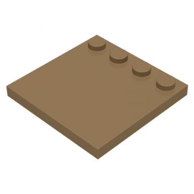 dark tan tile modified 4 x 4 with studs on edge