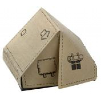 dark tan cloth tent indiana jones pattern