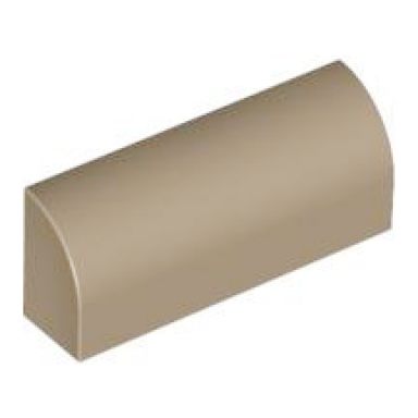 dark tan slope curved 1 x 4 x 1 1 3