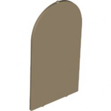 dark tan glass for door frame 1 x 6 x 7 arched with notches and rounded pillars