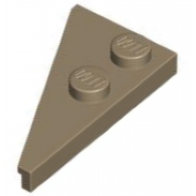 dark tan wedge plate 4 x 2 right pointed
