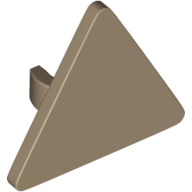 dark tan road sign 2 x 2 triangle with open o clip