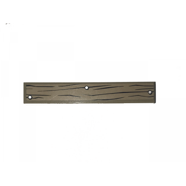 dark tan tile 1 x 6 with wood grain and 3 nails pattern sticker - set 60070