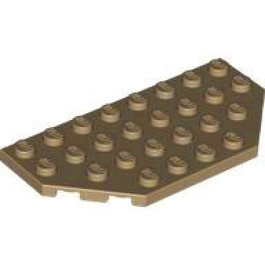 dark tan wedge plate 4 x 8 cut corners