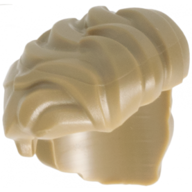 dark tan minifigure hair male swept right missing left side