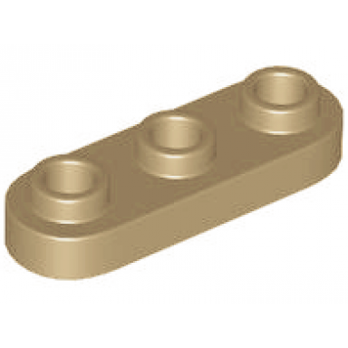 dark tan plate round 1 x 3 with open studs