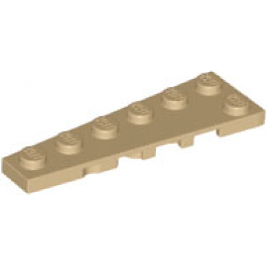 dark tan wedge plate 6 x 2 left