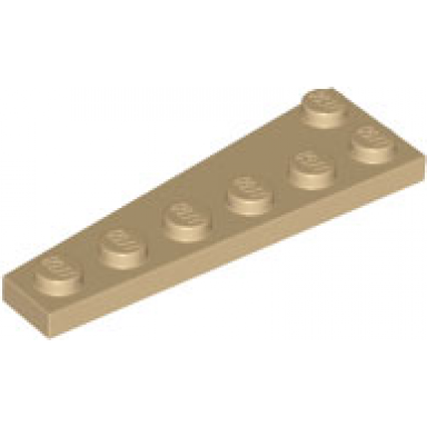 dark tan wedge plate 6 x 2 right