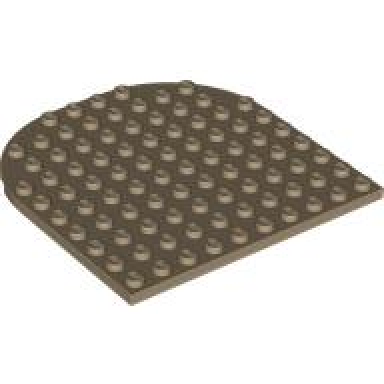 dark tan plate round 10 x 10 rounded end