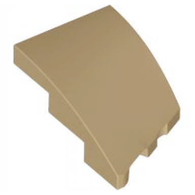 dark tan wedge 3 x 2 left no studs