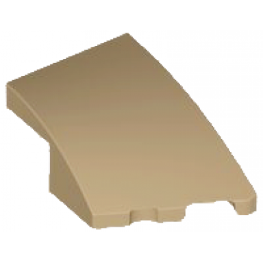 dark tan wedge 3 x 2 right no studs
