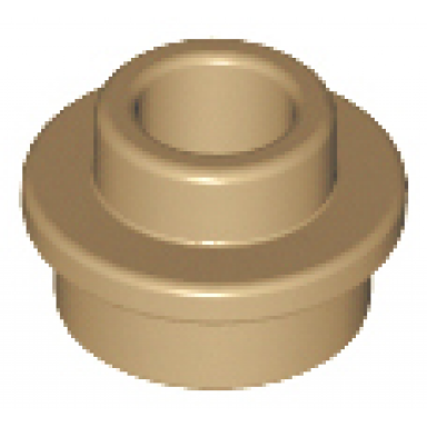 dark tan plate round 1 x 1 with open stud