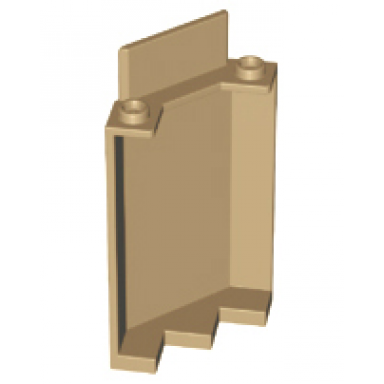 dark tan panel 3 x 3 x 6 corner wall without bottom indentations