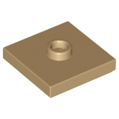 dark tan plate modified 2 x 2 with groove and 1 stud in center jumper