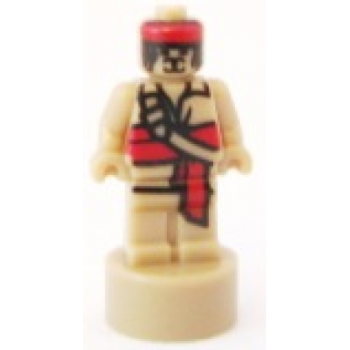 dark tan minifigure utensil statuette trophy with jack sparrow voodoo doll pattern