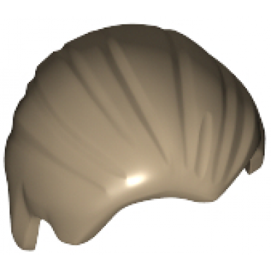 dark tan minifigure hair combed front to rear