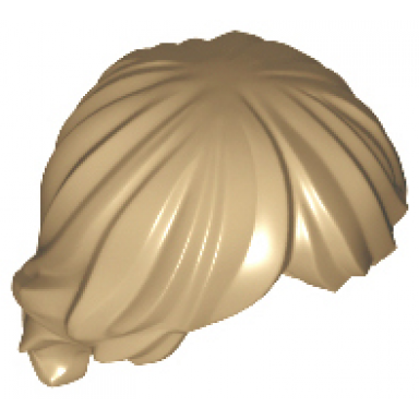 dark tan minifigure hair tousled and layered