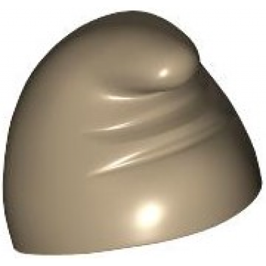 dark tan minifigure headgear slouch hat dwarf gnome with tip facing forwards creases at front