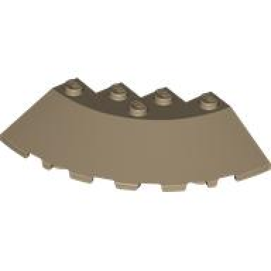 dark tan brick round corner 6 x 6 with slope 33 edge facet cutout