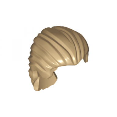 dark tan minifigure hair swept back with short ponytail