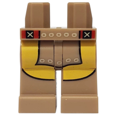 dark tan hips and legs with loincloth and leggings pattern