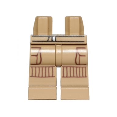 dark tan hips and legs with dark tan belt reddish brown pockets and striped knee pads pattern sw rebel trooper