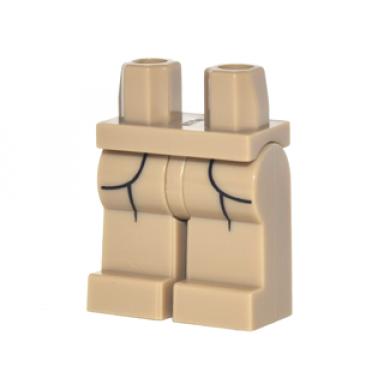 dark tan hips and legs with black pockets and pleats pattern