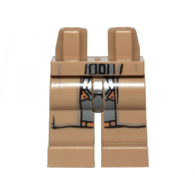 dark tan hips and legs with covered belts and overcoat extension pattern