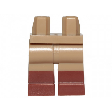 dark tan hips and legs with molded reddish brown lower legs boots pattern