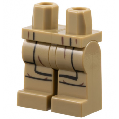 dark tan hips and legs with sw black jedi robe outline with dark brown wrinkles pattern