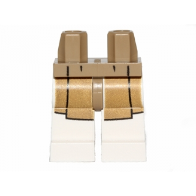 dark tan hips and white legs with tan sw jedi robe pattern