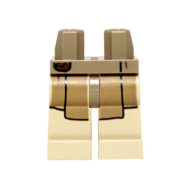 dark tan hips and tan legs with dark tan sw jedi robe pattern
