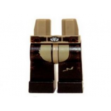 dark tan hips and black legs with steer head belt and chaps pattern