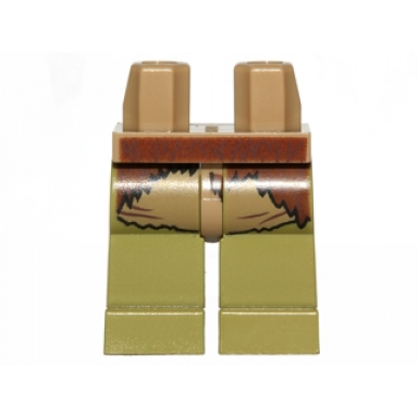 dark tan hips and olive green legs with dark tan and brown fur pattern sw gamorrean