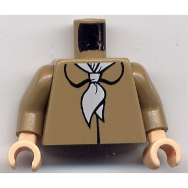 dark tan torso spider-man female aunt may blouse pattern dark tan arms light nougat hands