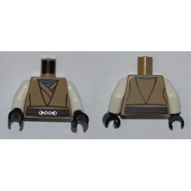 dark tan torso sw eeth koth pattern white arms black hands
