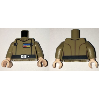dark tan torso sw imperial officer 8 pattern grand moff tarkin dark tan arms light nougat hands