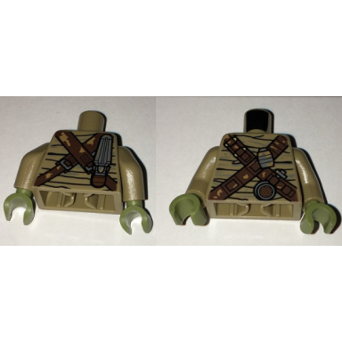 dark tan torso sw desert wrappings with crossed utility belts pattern teedo dark tan arms olive green hands