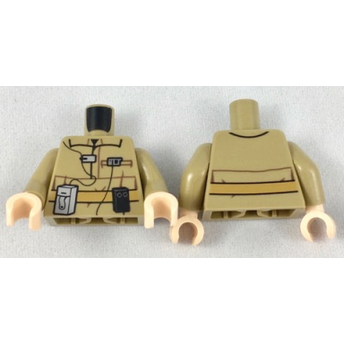 dark tan torso sw rebel jumpsuit with badge and medium nougat utility belt pattern dark tan arms light nougat hands