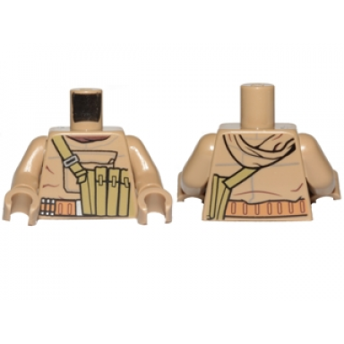 dark tan torso sw hoodie jacket with large central pocket and olive green pocket on shoulder strap pattern resistance trooper dark tan arms dark tan hands
