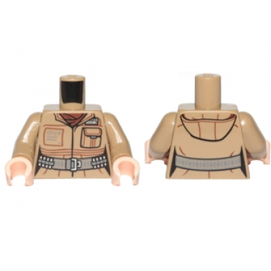 dark tan torso female sw jacket with pocket and gray utility belt pattern rose dark tan arms light nougat hands
