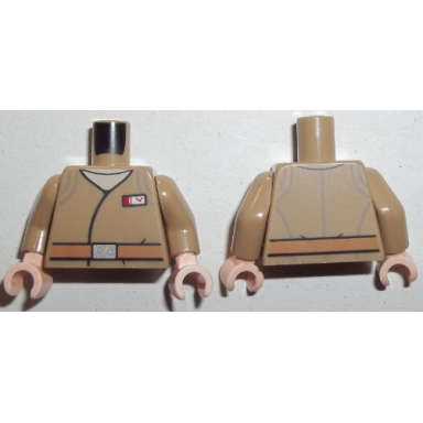 dark tan torso sw jacket with resistance army major rank badge and medium nougat belt pattern dark tan arms light nougat hands