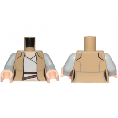 dark tan torso sw female outline lbg undershirt dark tan jacket and dark brown two belts pattern rey light bluish gray arms light nougat hands