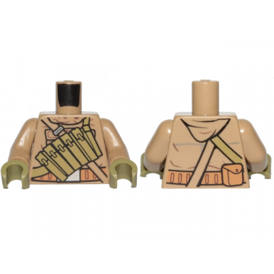 dark tan torso sw hoodie jacket with central olive green pockets on shoulder strap pattern resistance trooper dark tan arms olive green hands