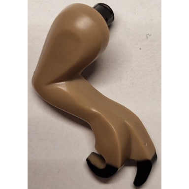 dark tan dinosaur leg small front tyrannosaurus rex with black claws pattern and black pin - right