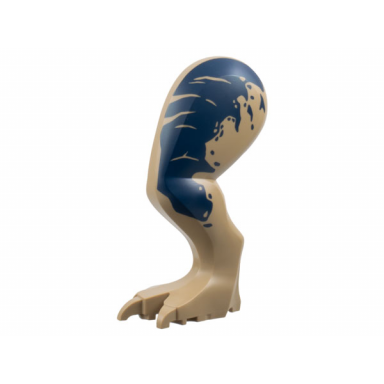 dark tan dinosaur leg large rear tyrannosaurus rex with pin dark blue markings pattern - left