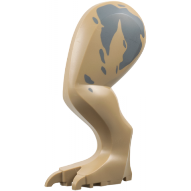dark tan dinosaur leg large rear tyrannosaurus rex left with black pin with dark bluish gray markings pattern