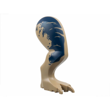 dark tan dinosaur leg large rear tyrannosaurus rex with pin dark blue markings pattern - right